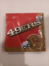 San Francisco 49ers Football 2-Ply Paper Luncheon Napkins, 16 CT, 13", Gold R...