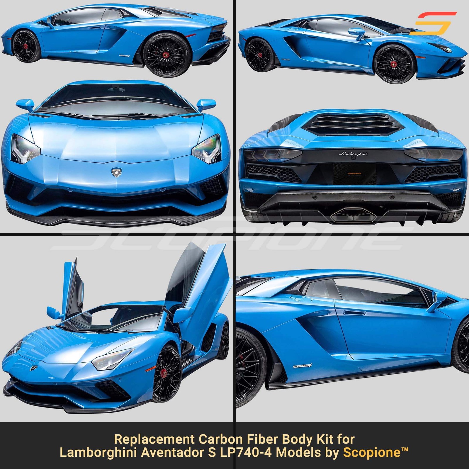 Scopione Carbon Fiber Full Body Kit for Lamborghini 18-21 Aventador S LP740-4