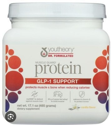 Youtheory Doctor Formulated Muscle Guard Protein Support 17.1oz Vanilla