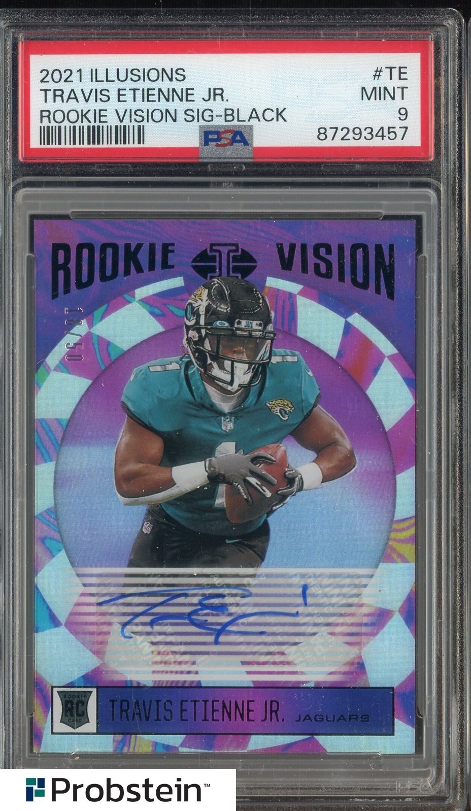 Travis Etienne Panini Illusions Rookie Vision Signatures #TE Black