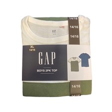 GAP Boy's 2 Pack Short Sleeve Soft Comfort Tagless Logo Tee 4/5