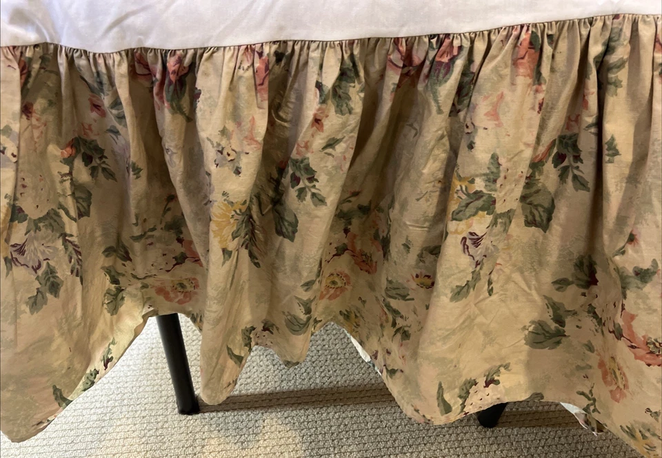 FALDA CAMA KING RALPH LAUREN 15” gota “Francesca” chic casa de campo - defecto Foto 2 de 4