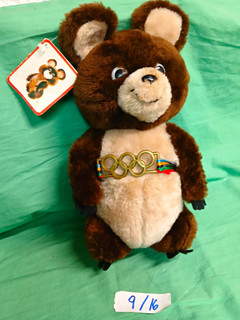 Misha USSR Moscow 1980 Olympic Games Bear Mascot Plush Stuffed Animal w/ Tag