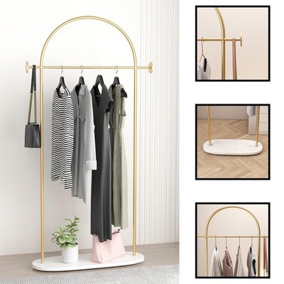 Gold Clothing Rack, Modern Clothes Rack with Shelf, Heavy Duty Freestanding  C... | eBay