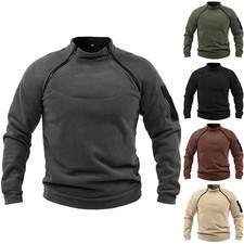 Men's Casual Outdoor Fleece Jacket Pullover Sweatshirt for Hiking Daily Wear