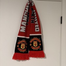 Manchester United Football Soccer Club Scarf Double Sided Red England