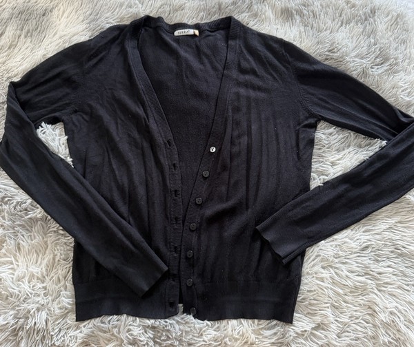 SERRA Ladies Black Cardigan Jumper Size 10 