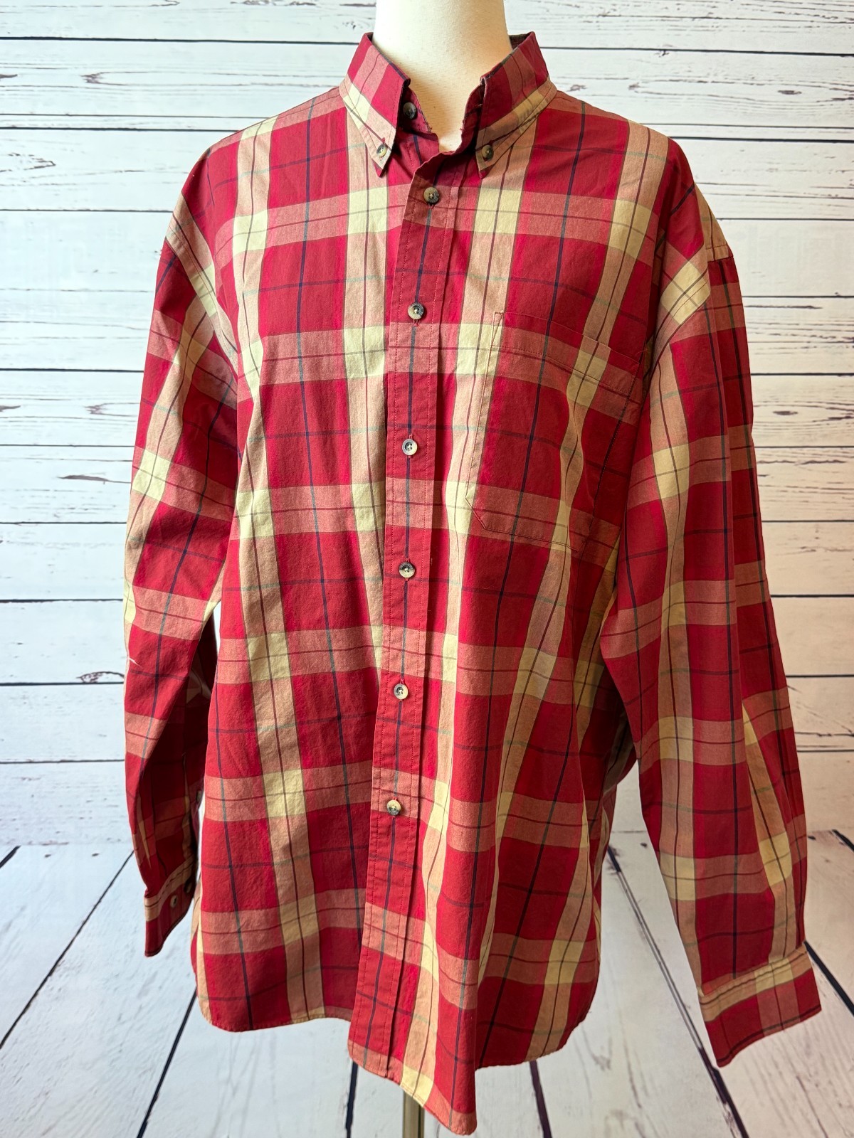 Pendleton button front shirt Large LoNg Plaid Wes… - image 6