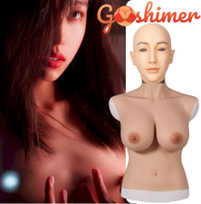 Realistic Silicone Female Head Mask Crossdresser Face Mask For Women Cosplay