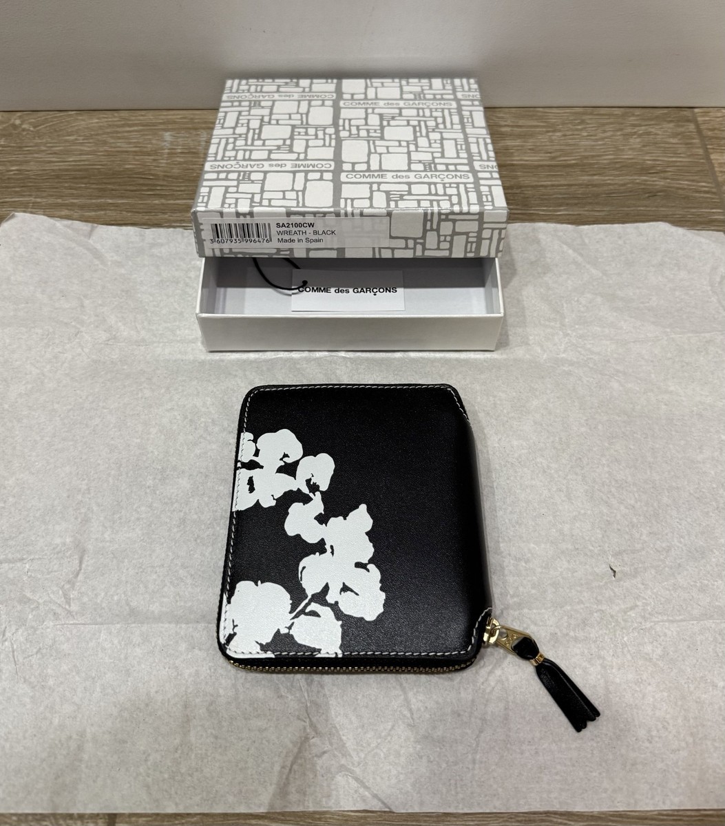 Comme des Garcons x Denim Tears Wallet Black Leather Zip Around