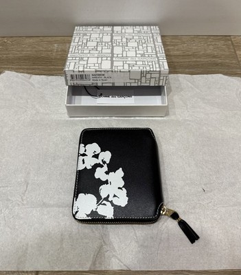 Comme des Garcons x Denim Tears Wallet Black Leather Zip Around