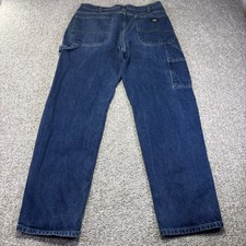 Dickies Carpenter Jeans Mens 34x32 Blue Med Wash Relaxed Straight Denim Pants