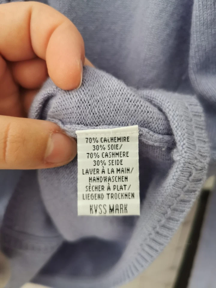 Cardigan lila cachemire et soie Éric bompard - Photo 4/4