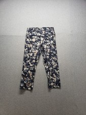 Lululemon Women Cropped Athletic Leggings 8 Multicolor Floral High Waist Active