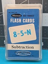 Vintage Whitman Help Yourself Flash Cards Subtraction 1962 Western Publishing