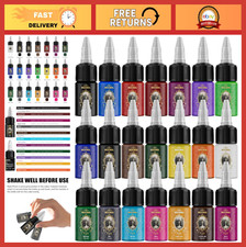 21 Color Tattoo Ink Set 15ml - Professional Pigments for Body Art  Shading