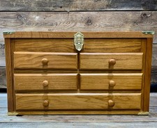 Oak Wood, Machinist Chest, Tool Storage Chest