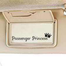 Passenger Princess Car Mirror Decor Sun Visor Mirror Princess crown - 13cm width