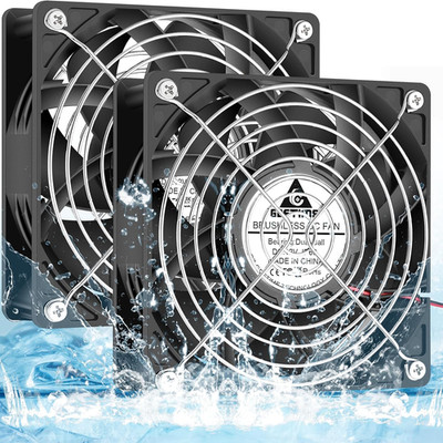 GDSTIME 120Mm X 38Mm 12V DC IP68 Waterproof Fan, High Speed Dual Ball Bearing Br