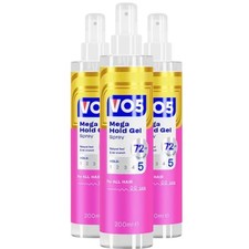 Image of VO5 Mega Hold Hair Styling Gel Spray 3 x 200 ml