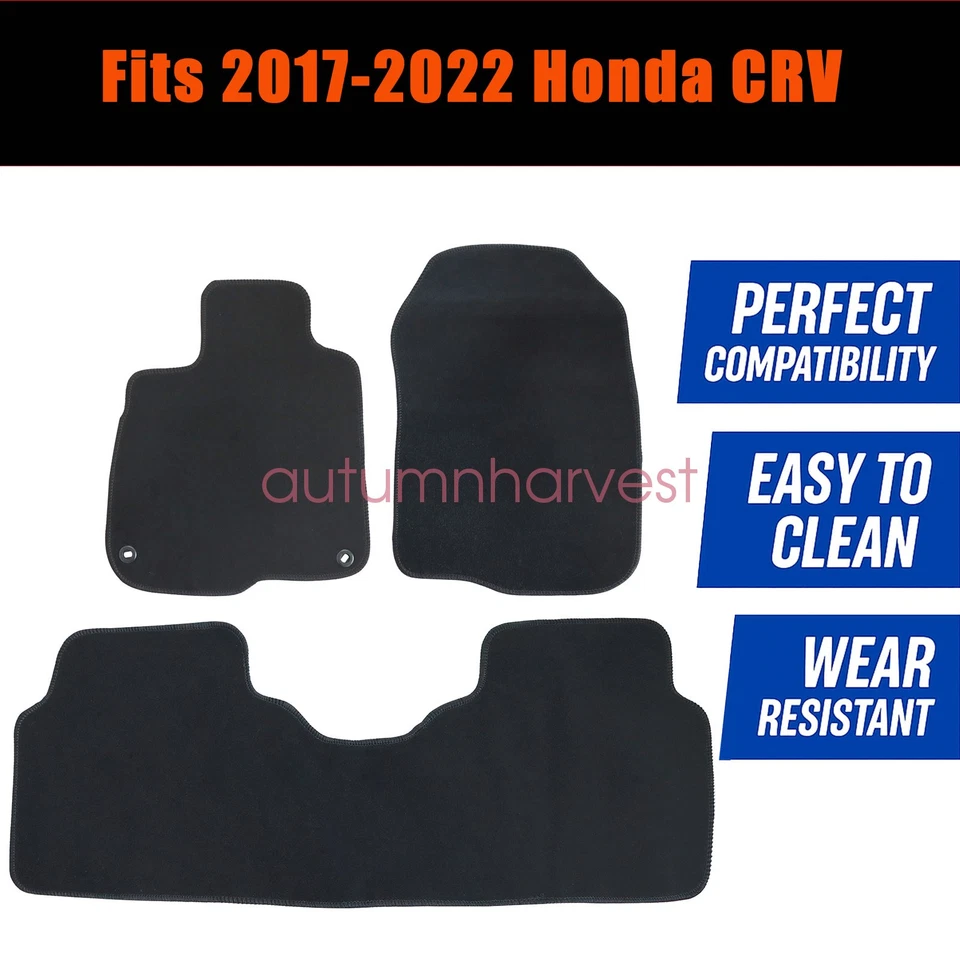 Alfombrillas de terciopelo delanteras y traseras para Honda CRV CR-V 2017 2018 2019 2020 2021 2022 Foto 2 de 4