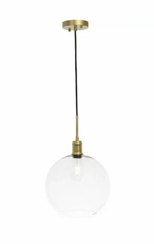 Elegant Lighting LD6207 Emett 1 Light 13"W Pendant - Brass - Picture 1 of 3