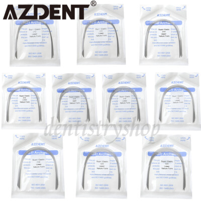 AZDENT Dental Orthodontic Arch Wire Super Elastic Niti Natural Nature Form Round
