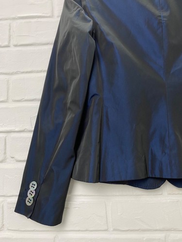 MAX MARA Womens Navy Blue Blazer Jacket size 46 - Picture 10 of 12
