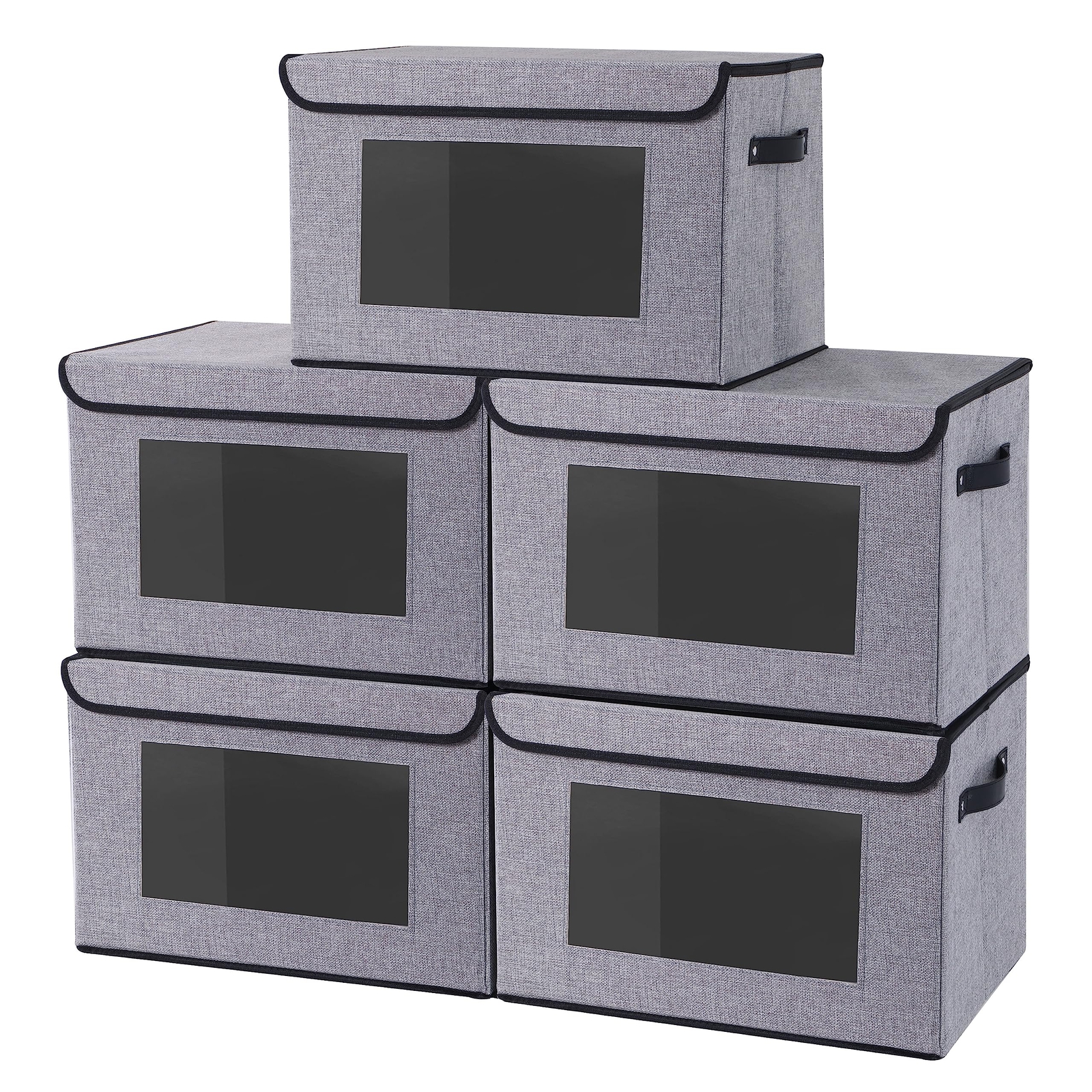 Fabric Storage boxes, 15 x 9.8 x 9.8 inch Storage Baskets for Shelves with Li...