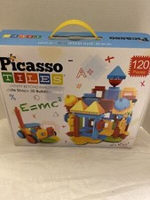 PicassoTiles 120pcs 3D Building Blocks Construction Toy Set Educational Learning