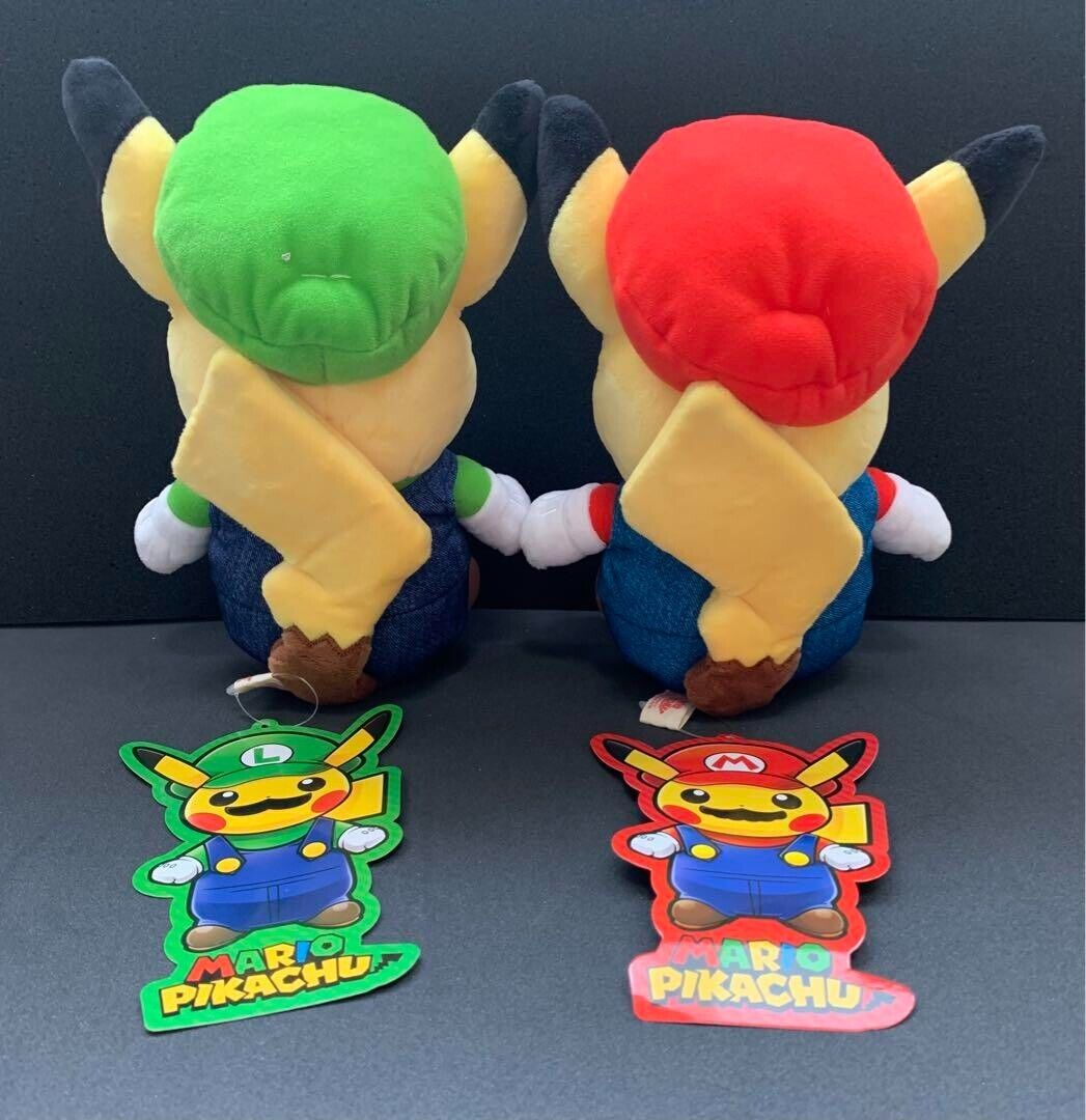 Super Mario Bros. Luigi Pikachu Plush Doll Stuffed Toy Set Super Mario Bros. Luigi Pikachu Plush Doll Stuffed Toy Set