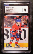 2021-22 21/22 Fleer Ultra ROOKIE Silver Foil #239 Cole Caufield CGC 9 MINT
