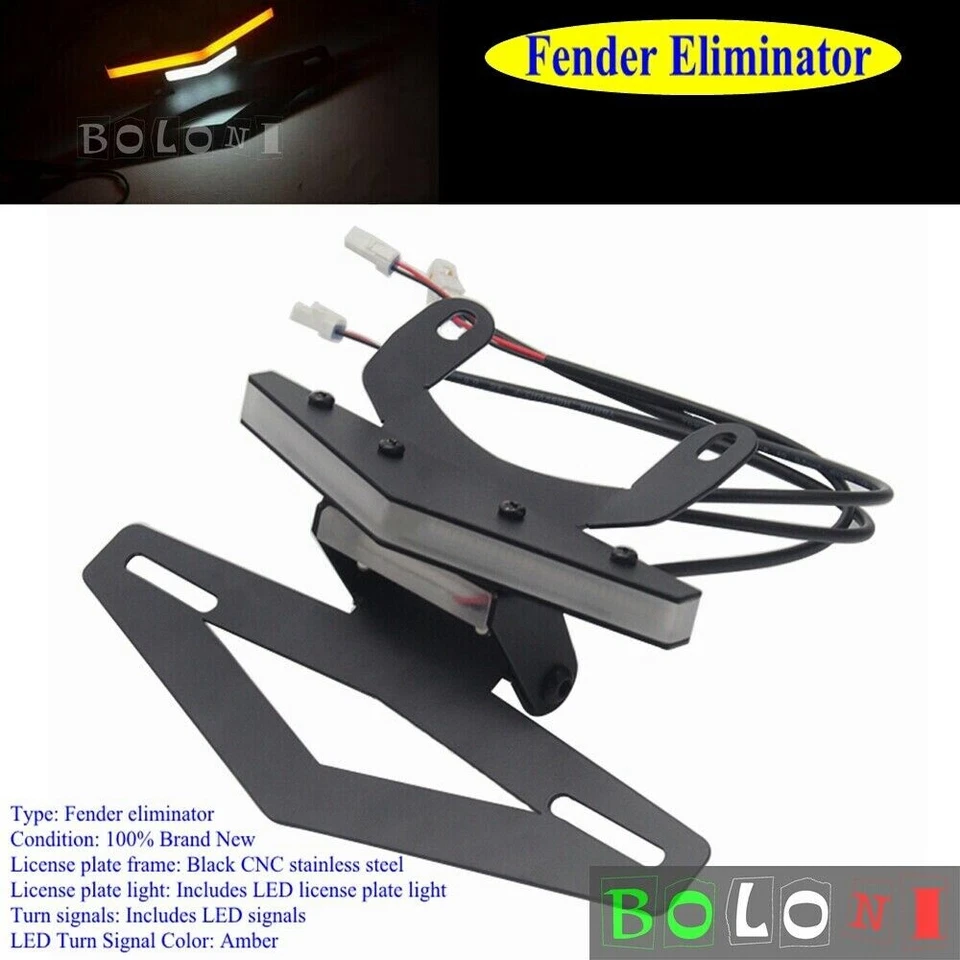 Eliminador de guardabarros con luces LED de señal de giro para KTM 1290 Super Duke R 2014-2019 Foto 3 de 4