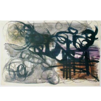 HANS HARTUNG BOOKPLATE PRINT ABSTRACT Modern Art 1962 TASCHIST Art Informel MCM