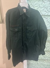 Vintage Boy Scout Venture Explorer Dark Green Long Sleeve UNIFORM SHIRT 31