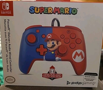 Super Mario Audio Wired Controller for Nintendo Switch Faceoff Deluxe NEW