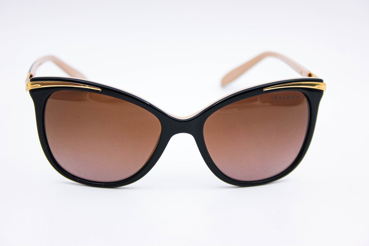 Ralph Lauren Ra5203 1090/T5 Black Gold Cat Eye Polarized 