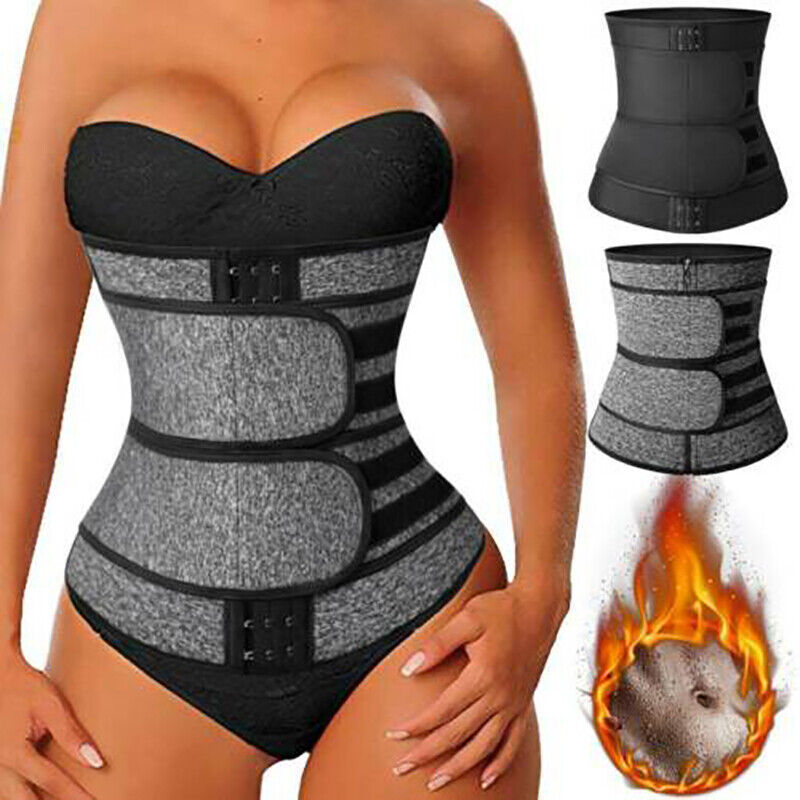 Double Waist Trainer Control Corset Body Shaper Tummy Fat Burning for  Hourglass