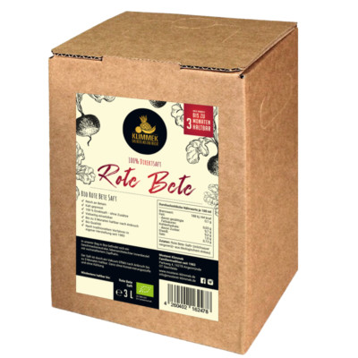 Klimmek - Bio Rote Bete/Beete Saft 3 L Bag in Box