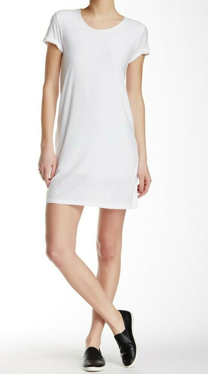 $180 NWT JAMES PERSE Sz2(M) COTTON ROLLED SLEEVE T SHIRT DRESS IN