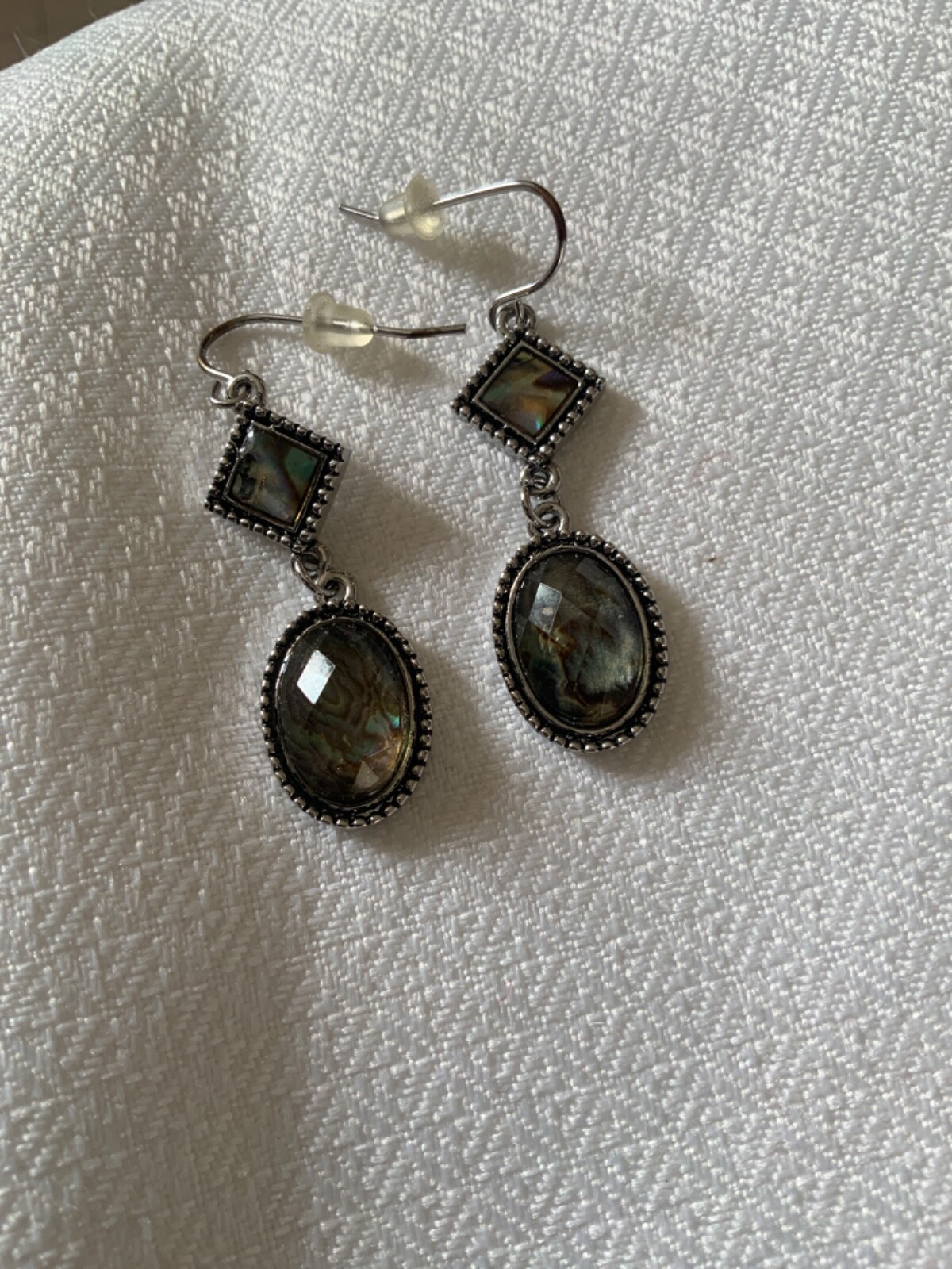 Labradorite gemstone drop dangle silver earrings - image 7