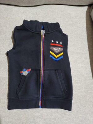 Armani Junior Boys Long Sleeve Sweatshirt Size 8A Blue