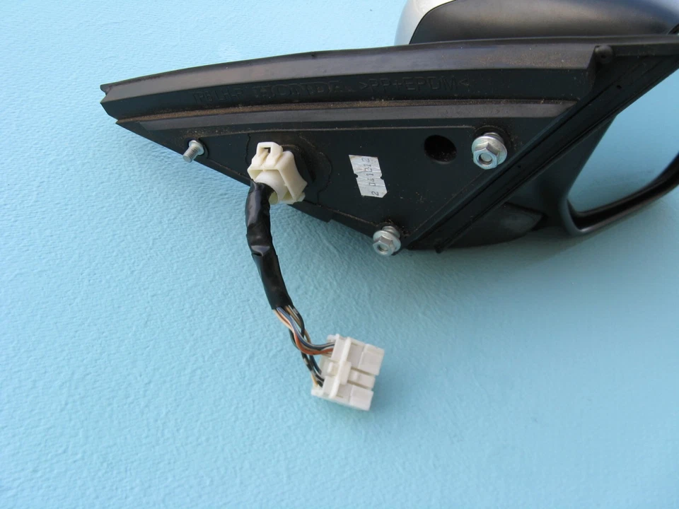 10 11 12 ESPEJO PUERTA PASAJERO DERECHO HONDA ACUERDO CROSSTOUR EX-L PLATEADO 9 CABLES Foto 4 de 4