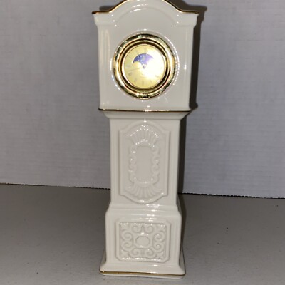 Lenox Quartz Clock Patriarch Mini Grandfather Design 8.5'' Tall Needs a Battery