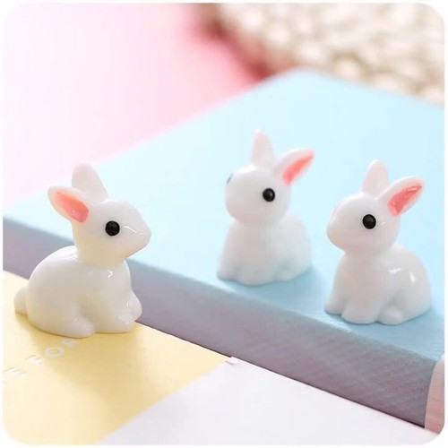 Mini Rabbit Resin Fairy Ornament Miniature Garden Figurine Animal Decor Supply - Picture 7 of 7