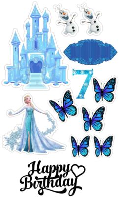 Essbar Elsa Essbar Princess Party Tortenaufleger Torte Ice Zuckermasse + TEXT