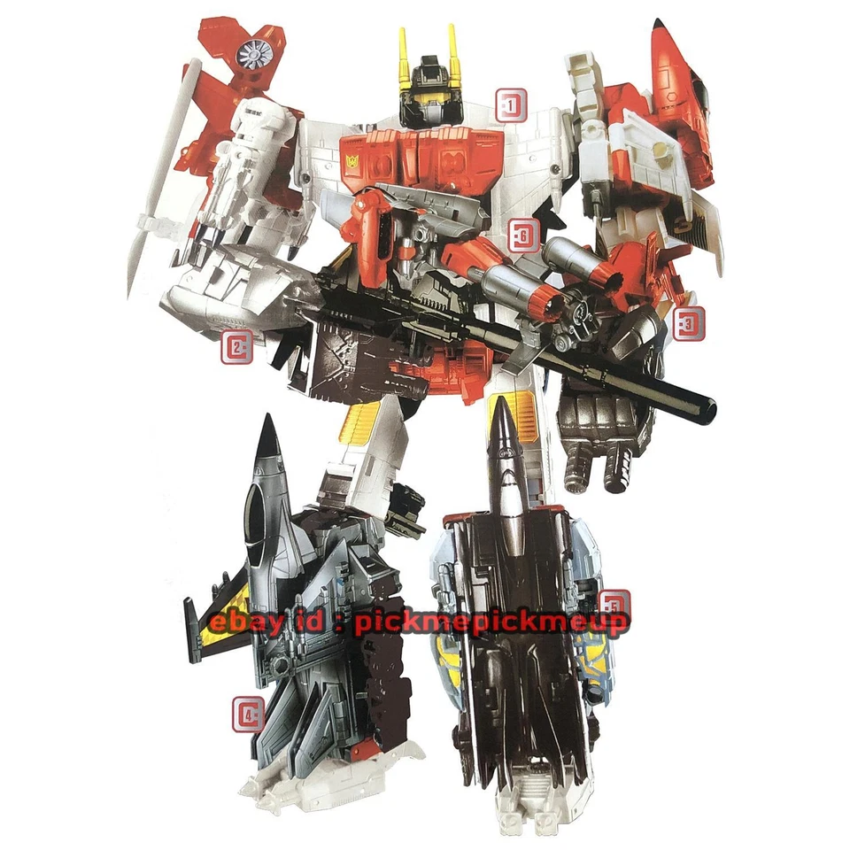 HZX h903 G1 IDW Superion Aerialbots 6in1 12in Action Figure Robot Toy Collect - Image 3 of 4