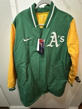 Mens Oakland Athletics Nike Authentic Collection Dugout Performance Jacket Large