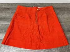 J. Crew Red Orange Corduroy Skirt Size 8