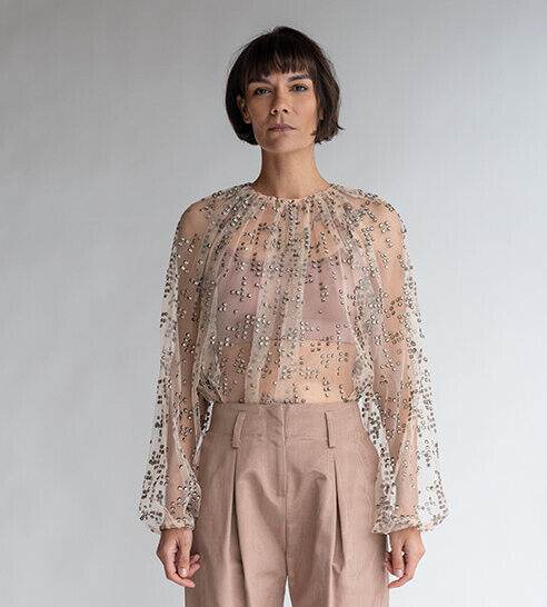 🤍 RACHEL COMEY Champagne Black Gold Glitter DECADENT Sheer 🤍 RACHEL COMEY Champagne Black Gold Glitter DECADENT Sheer